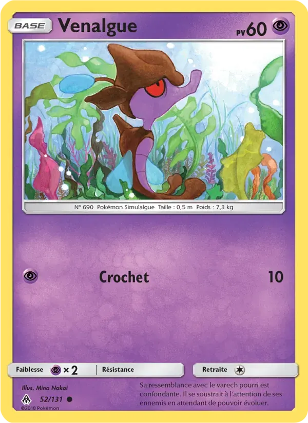 Venalgue — Lumière Interdite 52 French Pokémon card