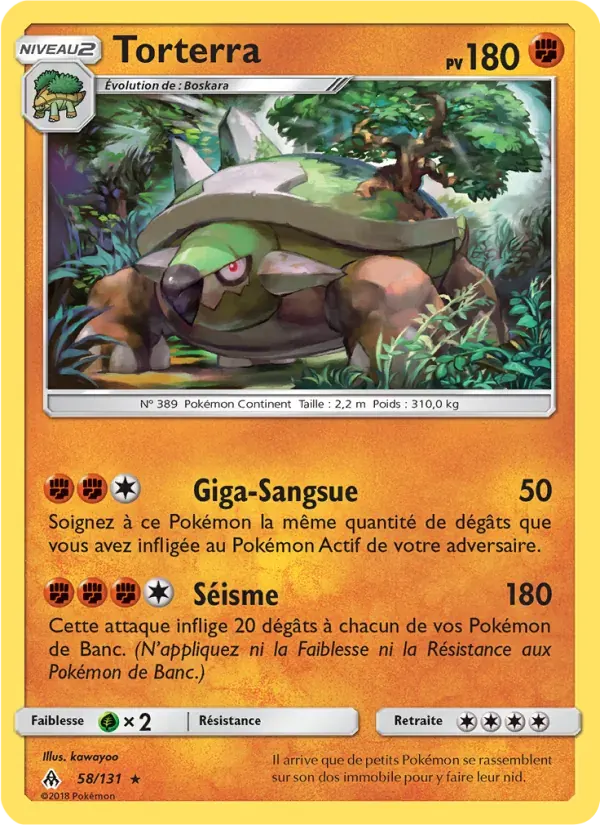 Torterra — Lumière Interdite 58 French Pokémon card