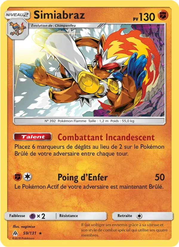 Simiabraz — Lumière Interdite 59 French Pokémon card