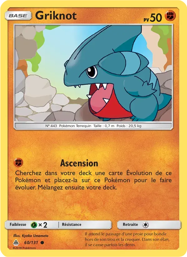 Griknot — Lumière Interdite 60 French Pokémon card