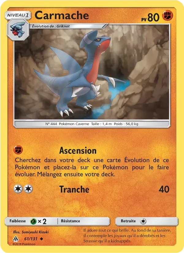 Carmache — Lumière Interdite 61 French Pokémon card