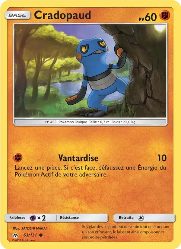 Cradopaud — Lumière Interdite 63 French Pokémon card