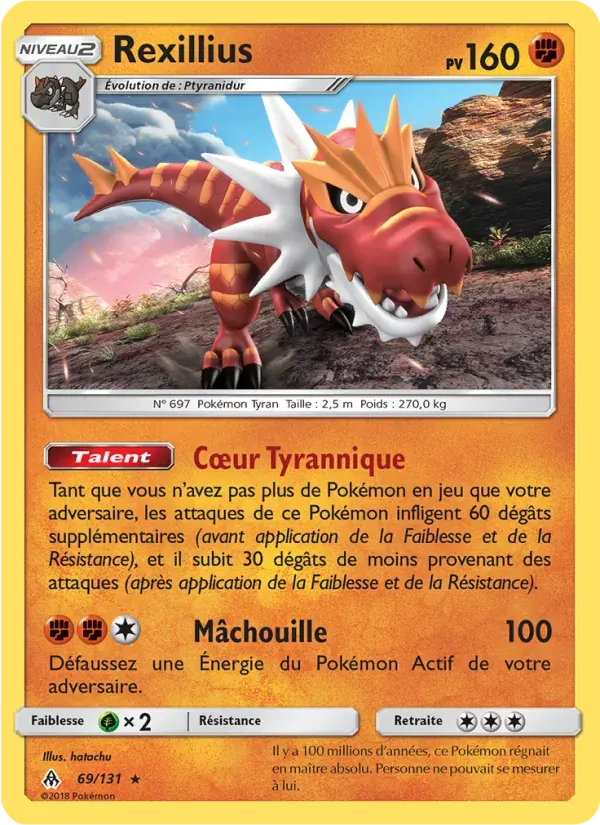 Rexillius — Lumière Interdite 69 French Pokémon card