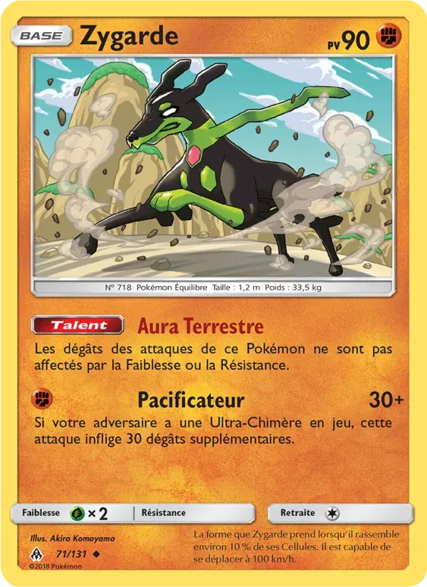 Zygarde — Lumière Interdite 71 French Pokémon card