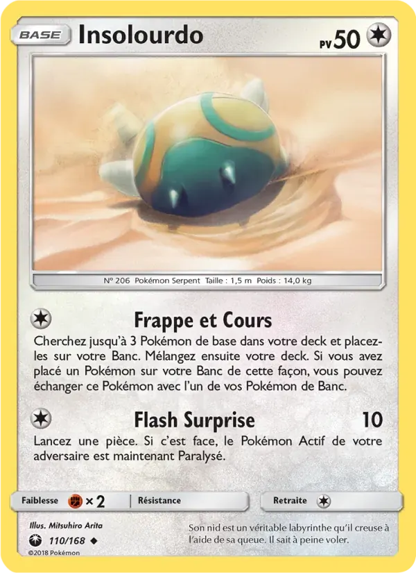 Insolourdo — Tempête Céleste 110 French Pokémon card