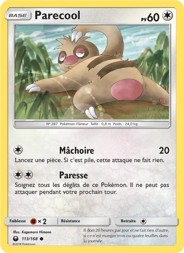 Parecool — Tempête Céleste 113 French Pokémon card