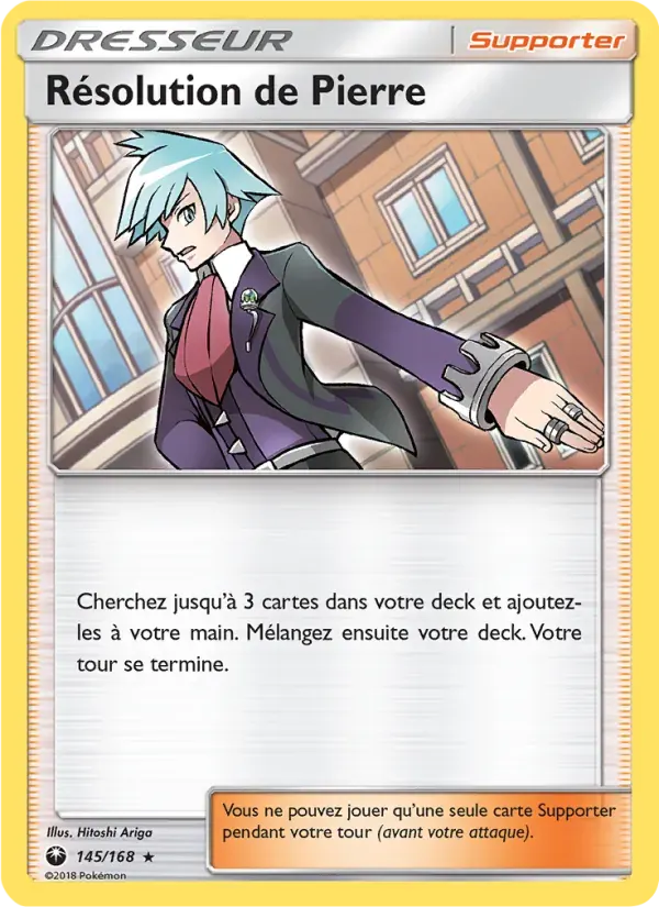 Résolution de Pierre — Tempête Céleste 145 French Pokémon card
