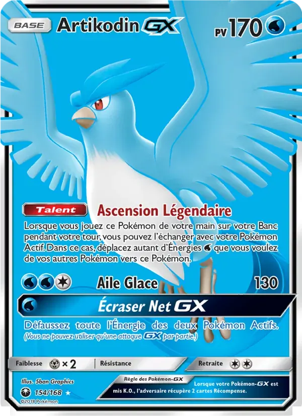 Artikodin GX — Tempête Céleste 154 French Pokémon card