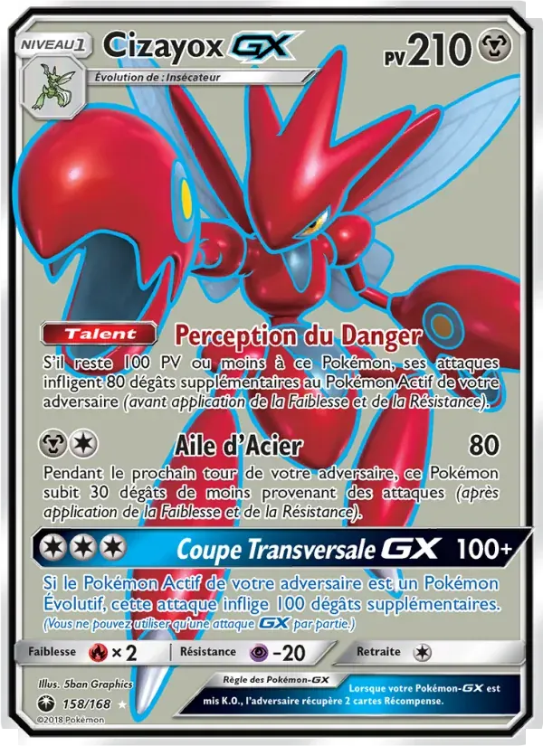 Cizayox GX — Tempête Céleste 158 French Pokémon card