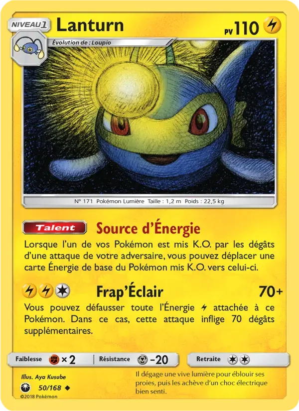Lanturn — Tempête Céleste 50 French Pokémon card