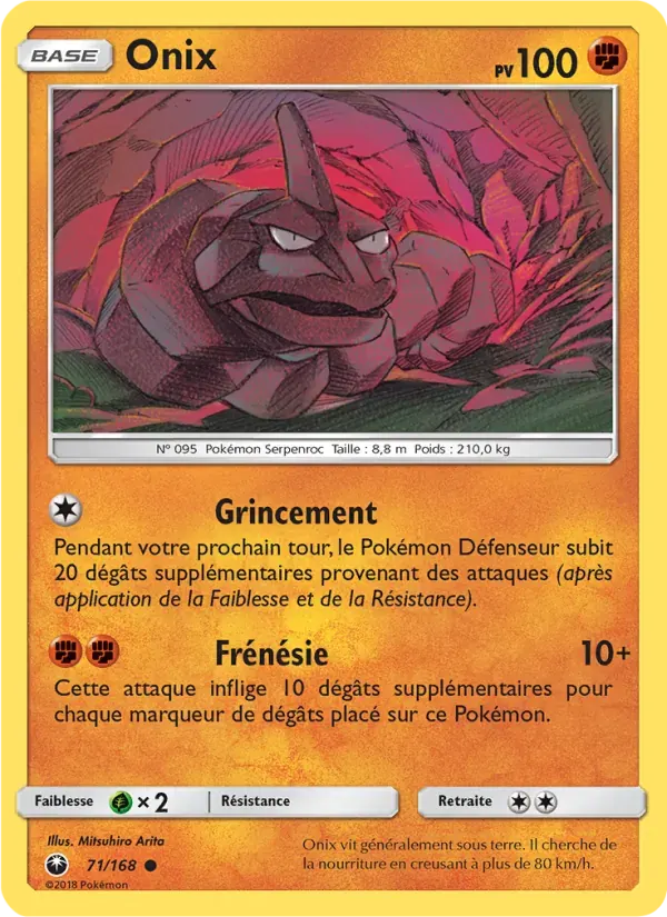 Onix — Tempête Céleste 71 French Pokémon card
