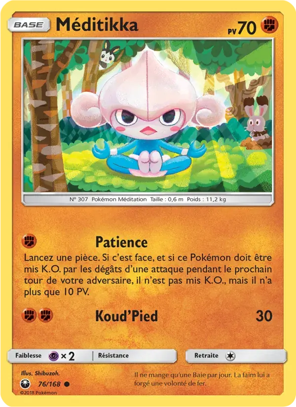 Méditikka — Tempête Céleste 76 French Pokémon card
