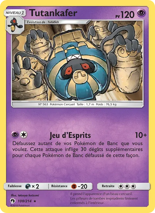 Tutankafer — Tonnerre Perdu 100 French Pokémon card