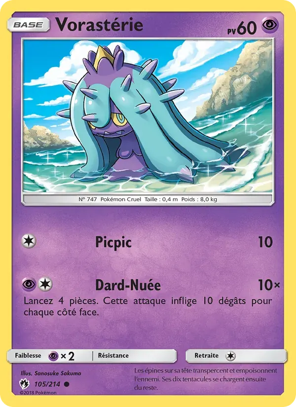 Vorastérie — Tonnerre Perdu 105 French Pokémon card
