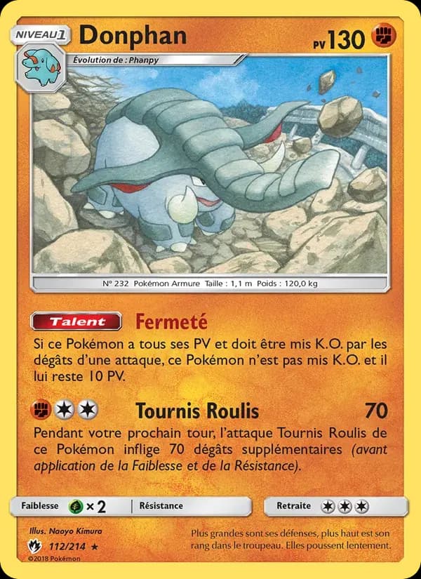 Donphan — Tonnerre Perdu 112 French Pokémon card