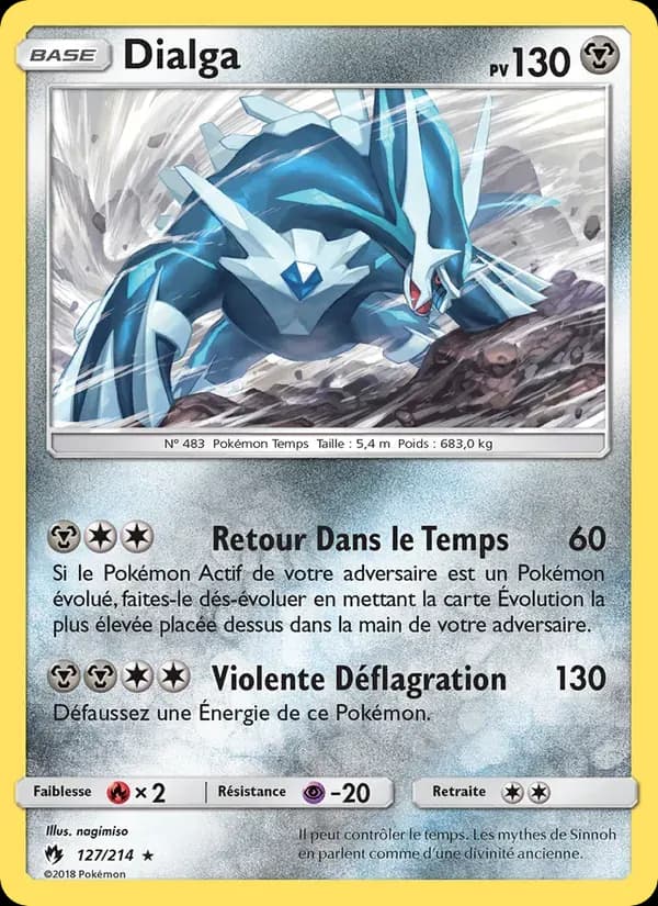 Dialga — Tonnerre Perdu 127 French Pokémon card