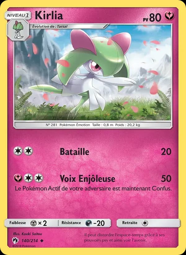 Kirlia — Tonnerre Perdu 140 French Pokémon card