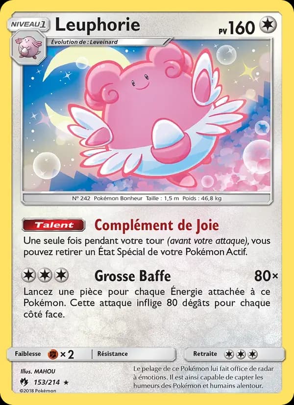 Leuphorie — Tonnerre Perdu 153 French Pokémon card