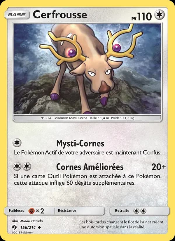 Cerfrousse — Tonnerre Perdu 156 French Pokémon card