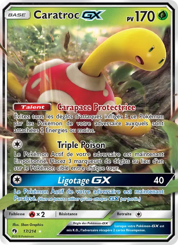 Caratroc GX — Tonnerre Perdu 17 French Pokémon card