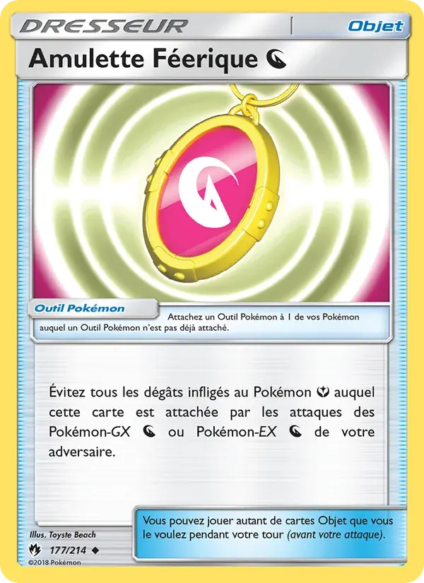 Amulette Féerique Dragon — Tonnerre Perdu 177 French Pokémon card