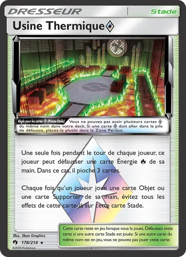 Usine Thermique ◇ — Tonnerre Perdu 178 French Pokémon card