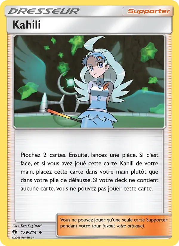 Kahili — Tonnerre Perdu 179 French Pokémon card
