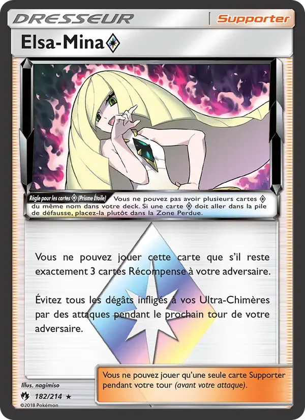 Elsa-Mina ◇ — Tonnerre Perdu 182 French Pokémon card