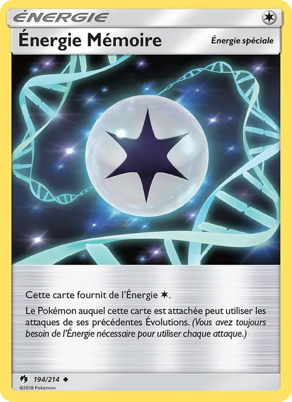 Énergie Mémoire — Tonnerre Perdu 194 French Pokémon card
