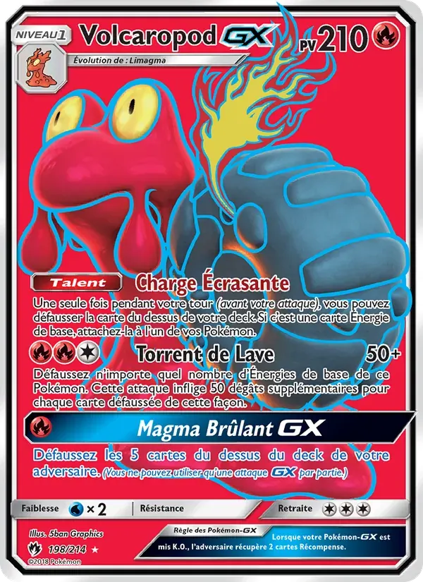 Volcaropod GX — Tonnerre Perdu 198 French Pokémon card