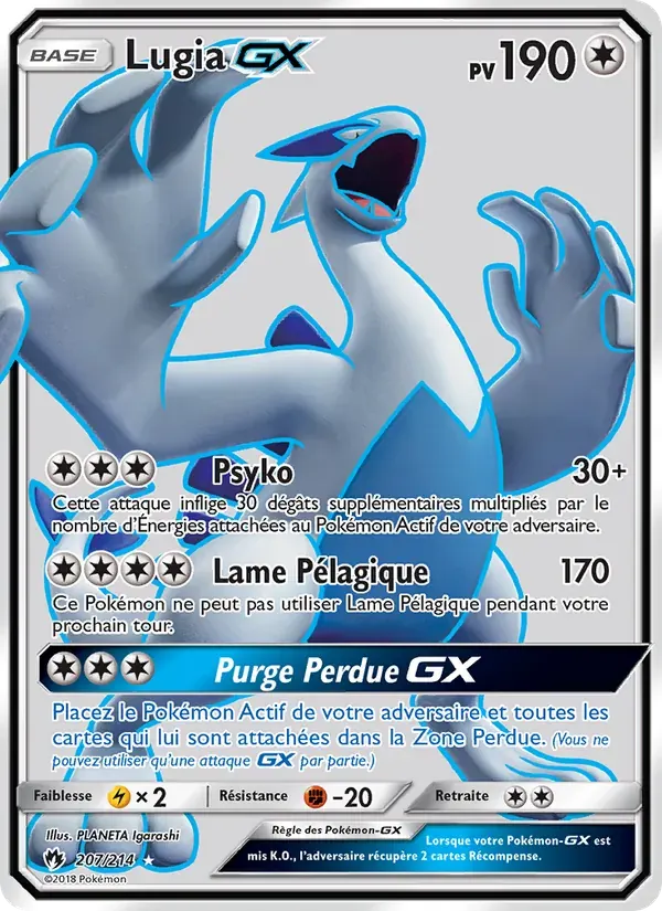 Lugia GX — Tonnerre Perdu 207 French Pokémon card
