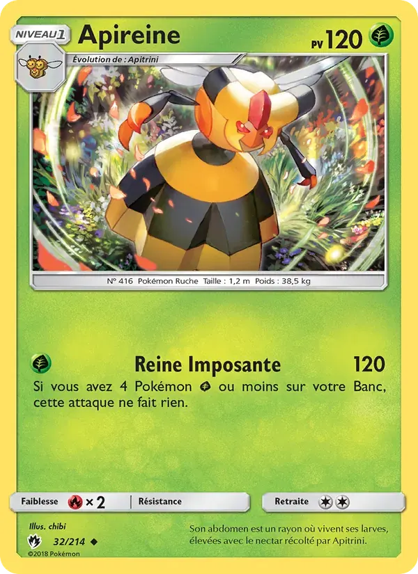 Apireine — Tonnerre Perdu 32 French Pokémon card