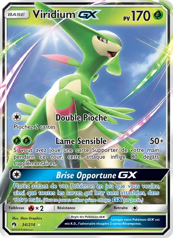 Viridium GX — Tonnerre Perdu 34 French Pokémon card