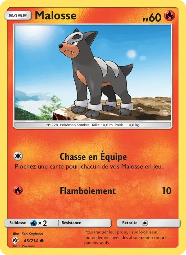 Malosse — Tonnerre Perdu 45 French Pokémon card