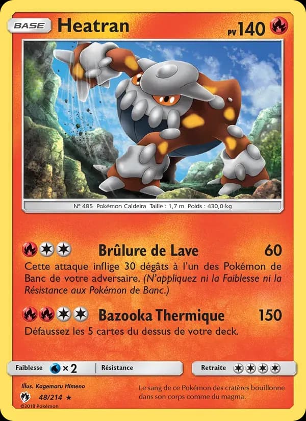 Heatran — Tonnerre Perdu 48 French Pokémon card