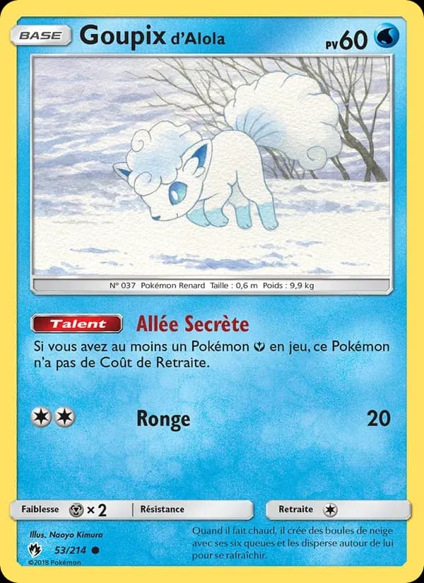 Goupix d’Alola — Tonnerre Perdu 53 French Pokémon card