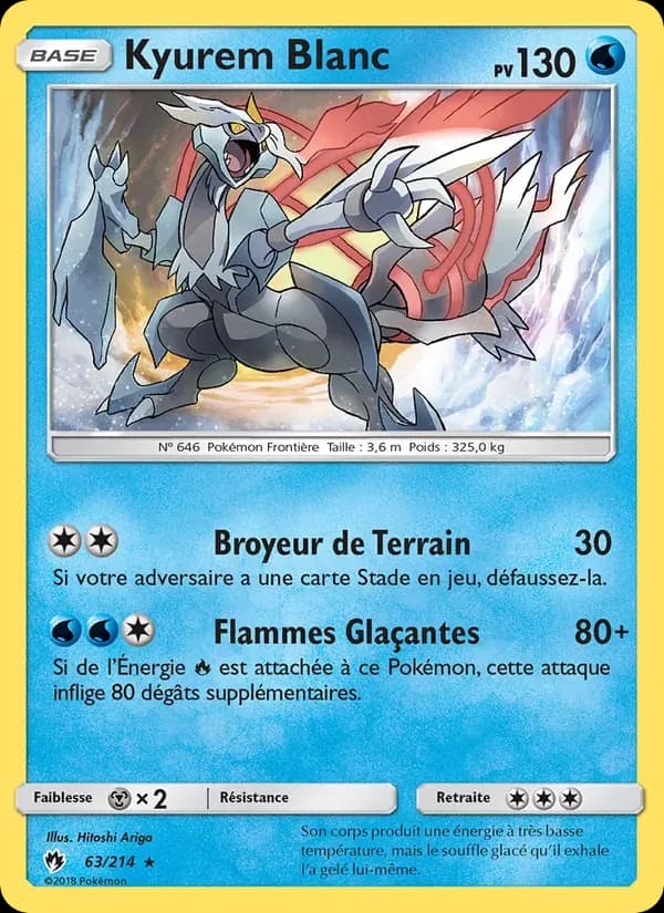 Kyurem Blanc — Tonnerre Perdu 63 French Pokémon card