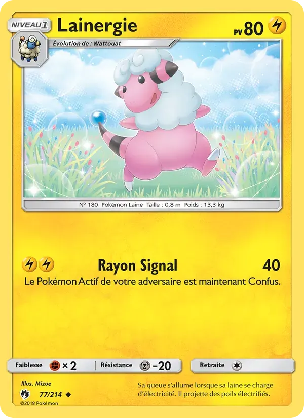 Lainergie — Tonnerre Perdu 77 French Pokémon card