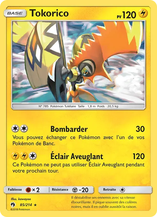 Tokorico — Tonnerre Perdu 85 French Pokémon card