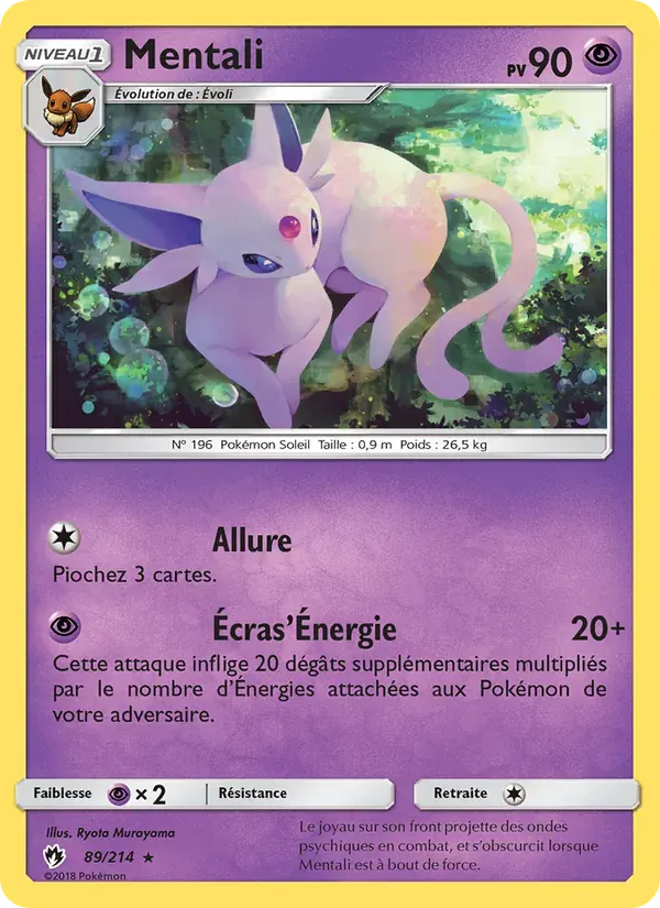 Mentali — Tonnerre Perdu 89 French Pokémon card