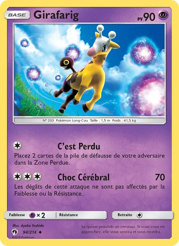 Girafarig — Tonnerre Perdu 94 French Pokémon card