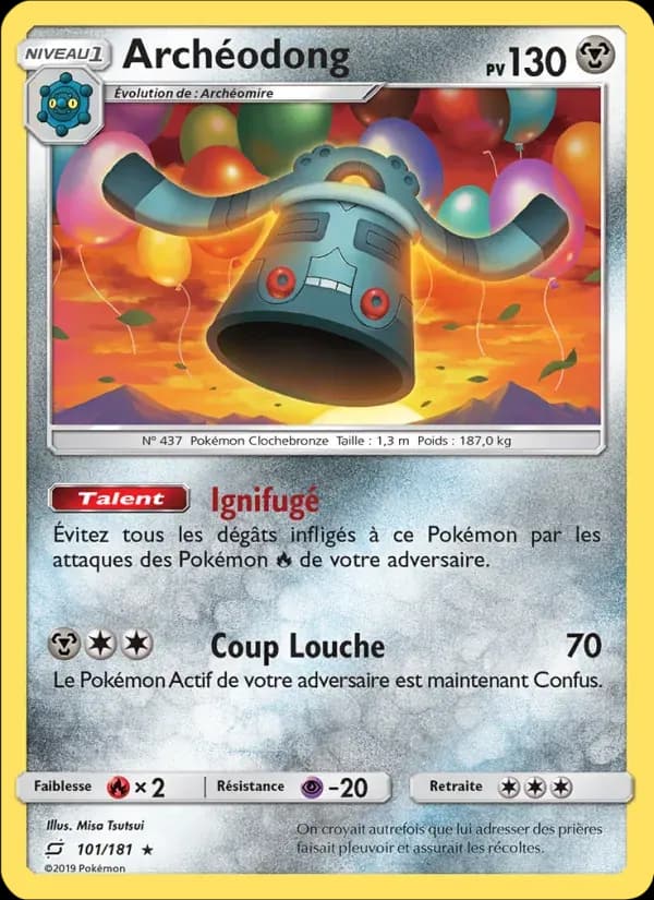 Archéodong — Duo de Choc 101 French Pokémon card