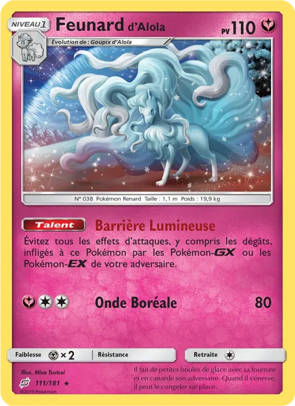 Feunard d’Alola — Duo de Choc 111 French Pokémon card