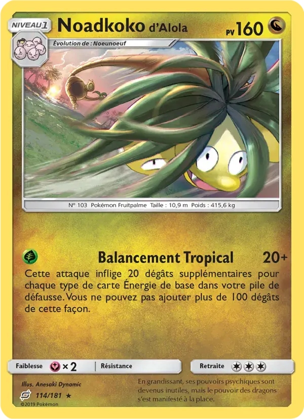 Noadkoko d’Alola — Duo de Choc 114 French Pokémon card