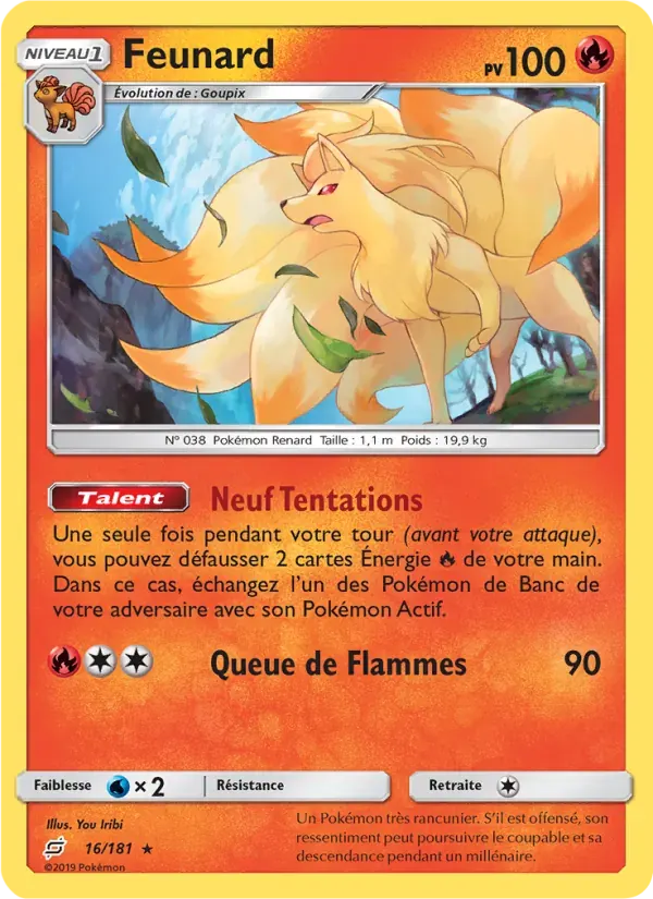 Feunard — Duo de Choc 16 French Pokémon card
