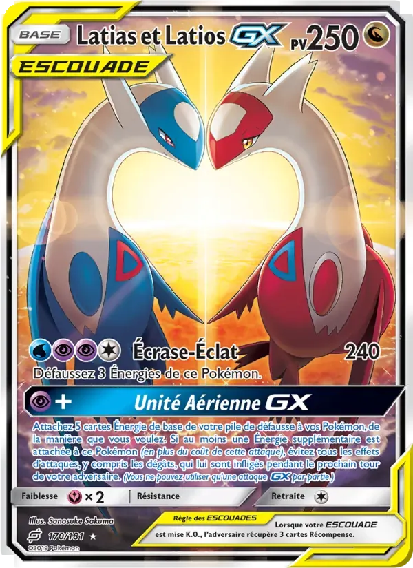 Latias et Latios GX — Duo de Choc 170 French Pokémon card