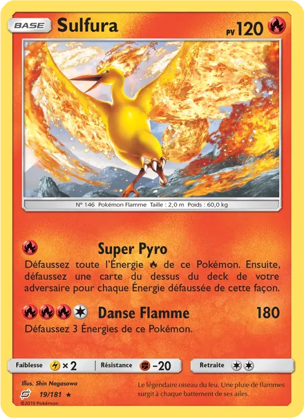 Sulfura — Duo de Choc 19 French Pokémon card