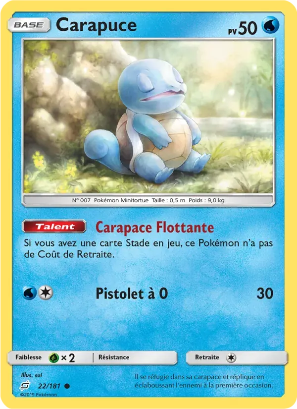 Carapuce — Duo de Choc 22 French Pokémon card