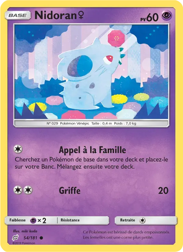 Nidoran♀ — Duo de Choc 54 French Pokémon card