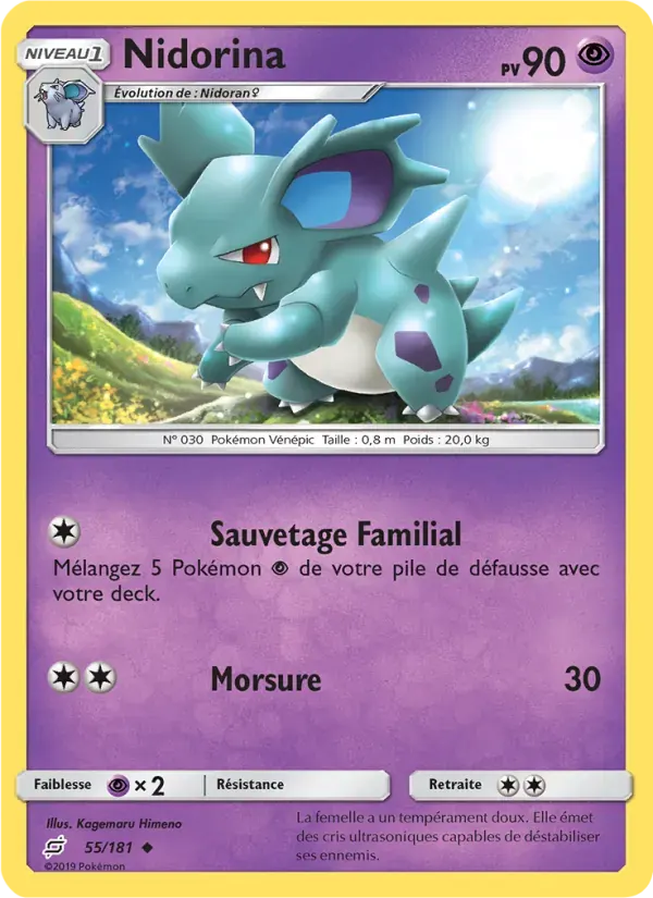 Nidorina — Duo de Choc 55 French Pokémon card